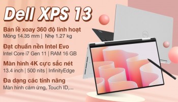 Dell XPS 9310 2in1 core i7 1185G7 Ram 16gb SSD 512GB 13.3 inch touch 360 độ giá rẻ