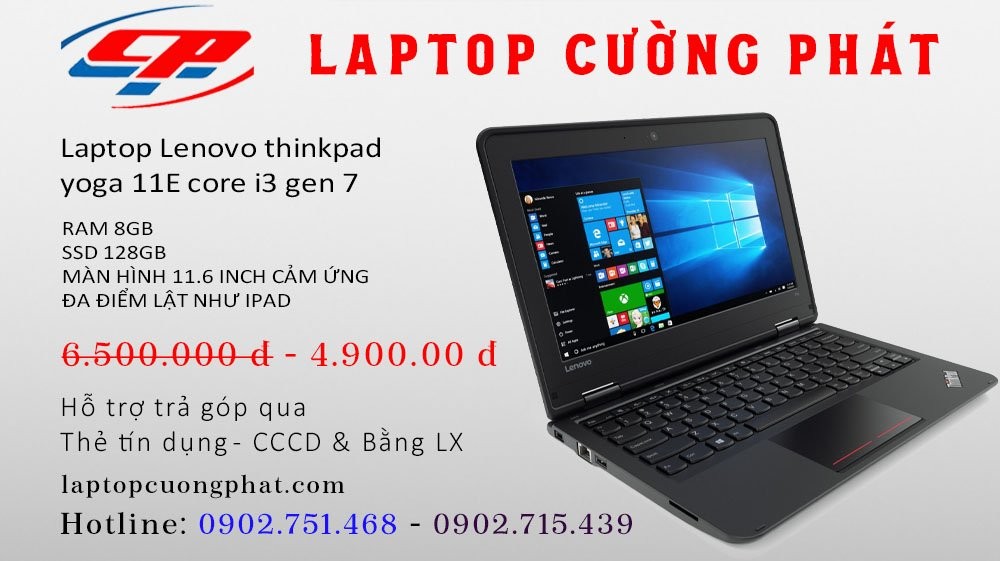 Lenovo thinkpad Yoga 11 i3 gen 7 ram 8gb ssd 128gb