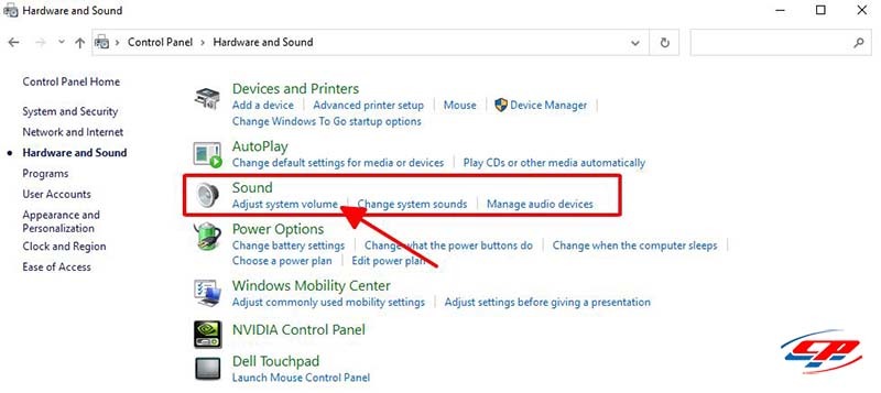 Mở Adjust System Volume để tắt âm bàn phím laptop