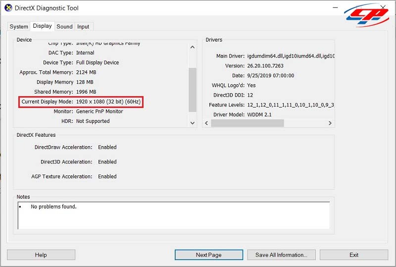 Cách test laptop cũ về thông số màn hình của laptop