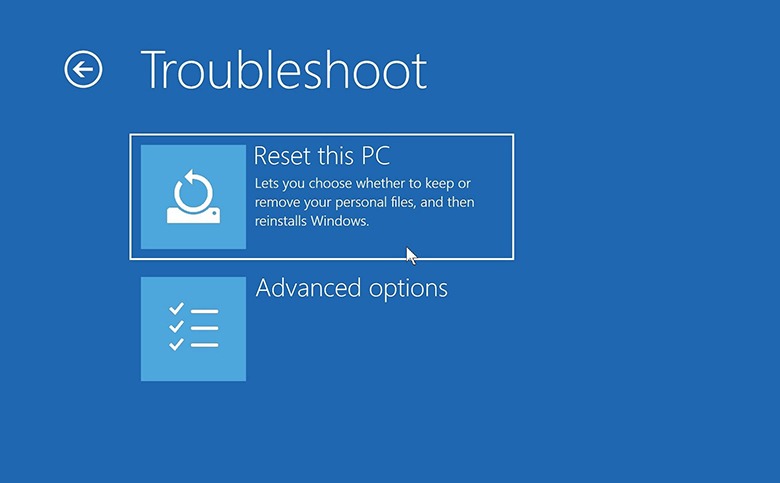 Cách reset laptop lenovo đơn giản