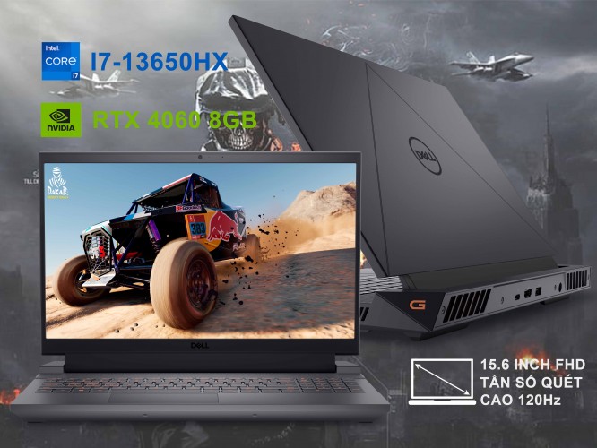 Dell Gaming G15 5530 i7-13650HX Ram 16GB SSD 1TB VGA rời RTX 4060 8GB Màn hình 15.6 Inch FHD 120Hz